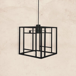 Lámpara colgante industrial - SERIE JAULA - Cubo 01
